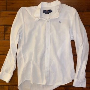 White Vineyard Vines Oxford Shirt, Medium